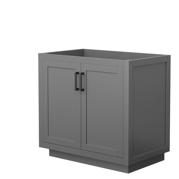 Wyndham Collection WCF292936SGBCXSXXMXX Miranda 36" Single Free Standing Vanity Cabinet