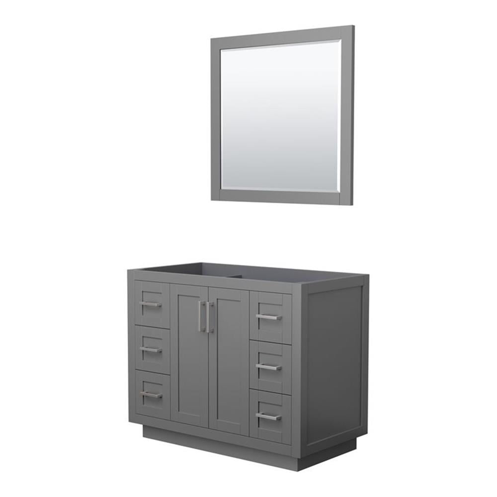 Miranda Dark Gray 41" European Shaker Single Vanity with Mirror