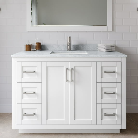Wyndham Collection WCF292948SWHCMUNSM46 Miranda 48" Free Standing Single Basin Vanity Set