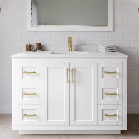 Wyndham Collection WCF292948SWGC2UNSM46 Miranda 48" Free Standing Single Basin Vanity Set
