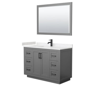Wyndham Collection Wcf2929-48S-Vca-M46 Miranda 48" Free Standing Single Basin Vanity Set -