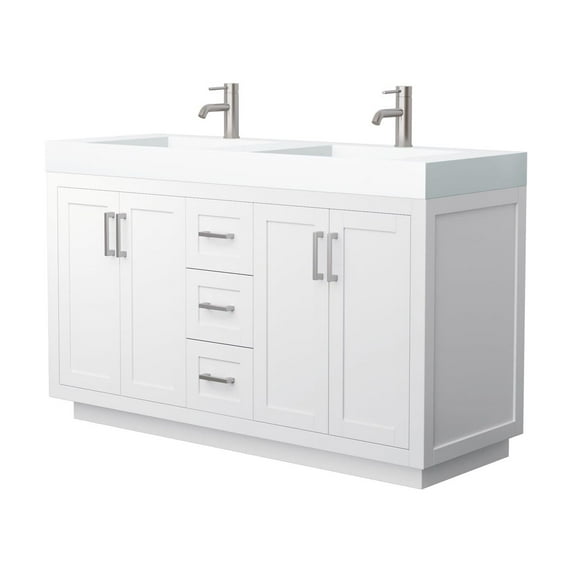Wyndham Collection Wcf2929-60D-4Int-Mxx Miranda 60" Free Standing Double Basin Vanity Set