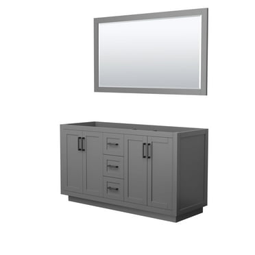 Wyndham Collection Wcf2929-60D-Cx-M58 Miranda 60" Double Free Standing Vanity Cabinet -