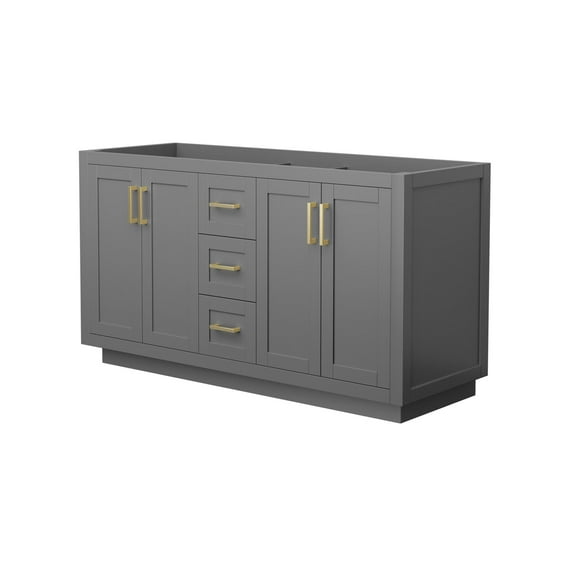 Wyndham Collection Wcf2929-60D-Cx-Mxx Miranda 60" Double Free Standing Vanity Cabinet Only