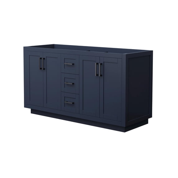 Wyndham Collection WCF292960DBBCXSXXMXX Miranda 60" Double Free Standing Vanity Cabinet