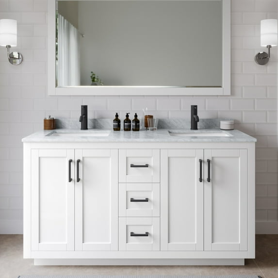 Wyndham Collection WCF292960DWBCMUNSM58 Miranda 60" Free Standing Double Basin Vanity Set