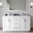 thumbnail image 1 of Wyndham Collection Miranda 60" Plywood Double Bathroom Vanity in White/Nickel, 1 of 7