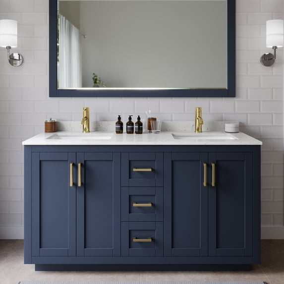 Wyndham Collection WCF292960DBLC2UNSM58 Miranda 60" Free Standing Double Basin Vanity Set