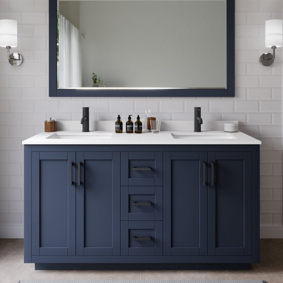 Wyndham Collection WCF292960DBBWCUNSMXX Miranda 60" Free Standing Double Basin Vanity Set