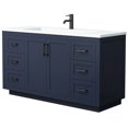thumbnail image 1 of Wyndham Collection Miranda 60" Wood Single Bathroom Vanity in Black/Blue, 1 of 7