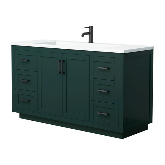 Wyndham Collection Wcf2929-60S-1Int-Mxx Miranda 60" Free Standing Single Basin Vanity Set