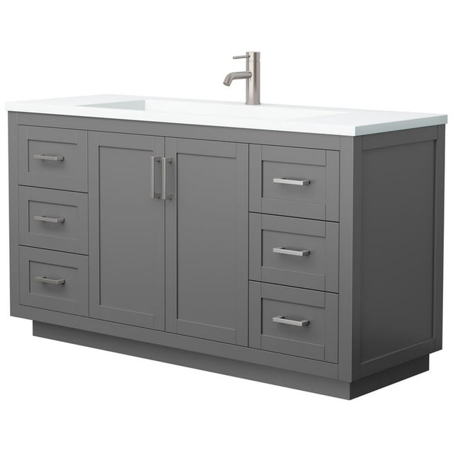 Wyndham Collection Wcf2929-60S-1Int-Mxx Miranda 60" Free Standing Single Basin Vanity Set