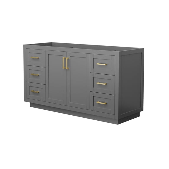 Wyndham Collection WCF292960SGGCXSXXMXX Miranda 60" Single Free Standing Vanity Cabinet