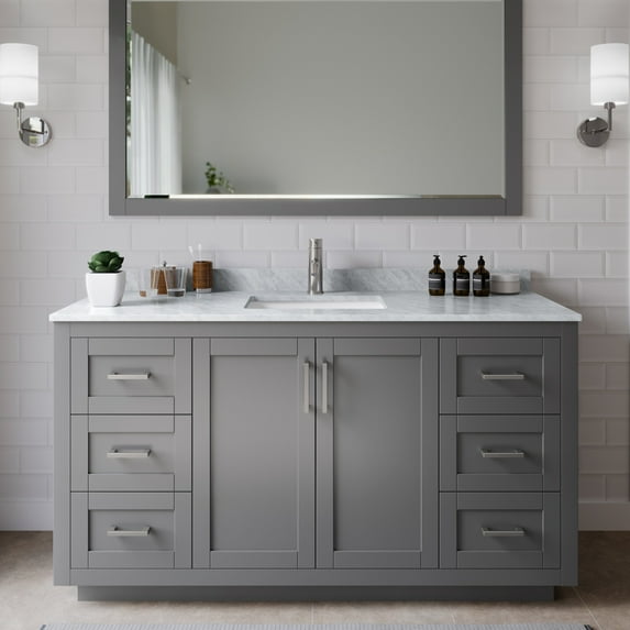 Wyndham Collection WCF292960SKGCMUNSM58 Miranda 60" Free Standing Single Basin Vanity Set