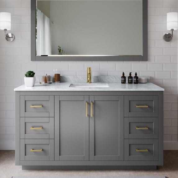 Wyndham Collection WCF292960SGGCMUNSM58 Miranda 60" Free Standing Single Basin Vanity Set