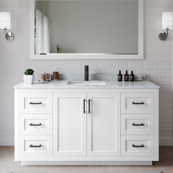 Wyndham Collection WCF292960SWBCMUNSM58 Miranda 60" Free Standing Single Basin Vanity Set