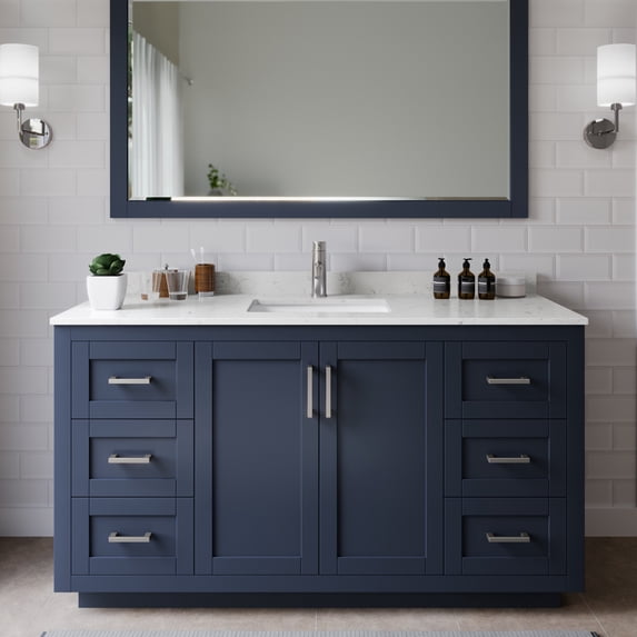 Wyndham Collection WCF292960SBNC2UNSM58 Miranda 60" Free Standing Single Basin Vanity Set