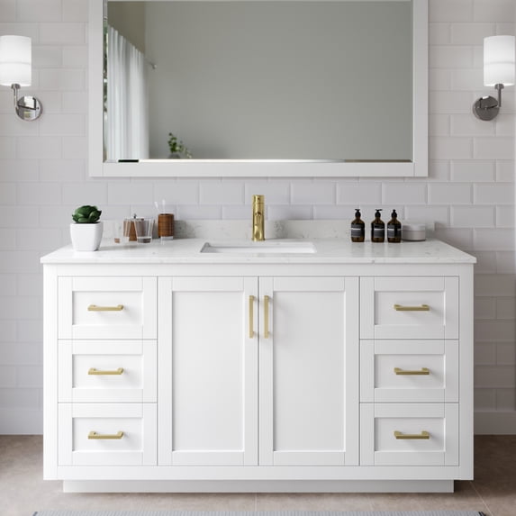 Wyndham Collection WCF292960SWGC2UNSM58 Miranda 60" Free Standing Single Basin Vanity Set