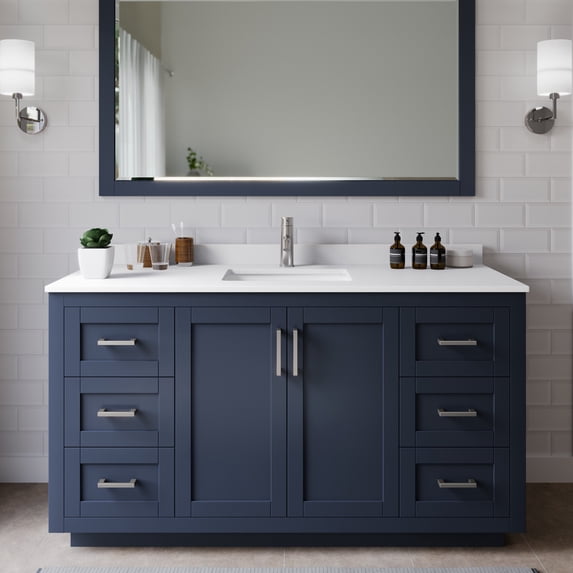 Wyndham Collection WCF292960SBNWCUNSMXX Miranda 60" Free Standing Single Basin Vanity Set