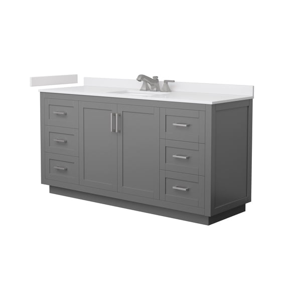 Wyndham Collection WCF292966SKGWCUS3MXX Miranda 66" Free Standing Single Basin Vanity Set