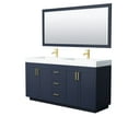 thumbnail image 1 of Wyndham Collection Miranda 72" Wood Double Bathroom Vanity - Dark Blue/Gold, 1 of 7