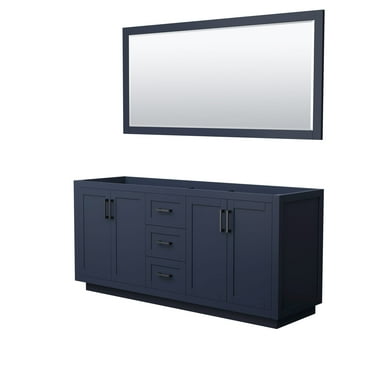 Wyndham Collection Wcf2929-72D-Cx-M70 Miranda 71" Double Free Standing Vanity Cabinet -