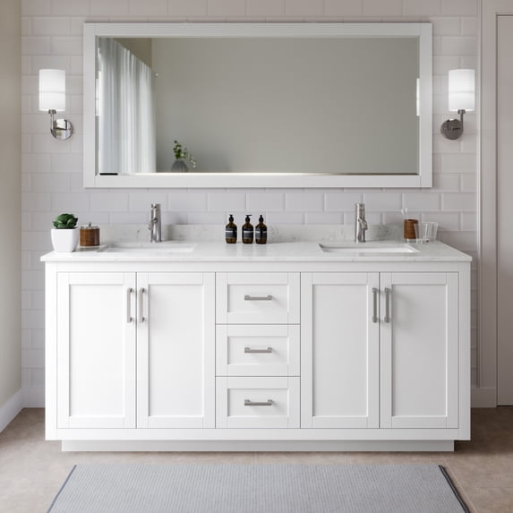 Wyndham Collection WCF292972DWHC2UNSMXX Miranda 72" Free Standing Double Basin Vanity Set