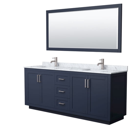Wyndham Collection Wcf2929-80D-Nat-M70 Miranda 80" Free Standing Double Basin Vanity Set -