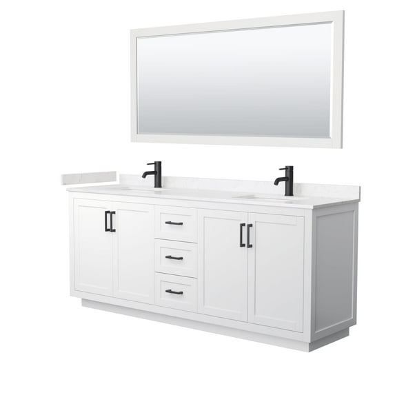 Wyndham Collection Wcf2929-80D-Vca-M70 Miranda 80" Free Standing Double Basin Vanity Set -