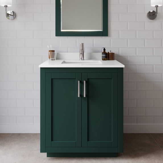 Wyndham Collection WCF292930SGEWQUNSMXX Miranda 30" Free Standing Single Basin Vanity Set