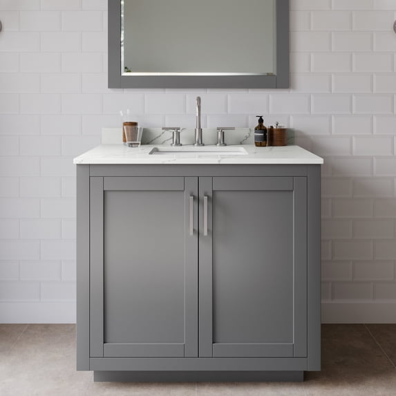 Wyndham Collection WCF292936SKGGTUS3M34 Miranda 36" Free Standing Single Basin Vanity Set