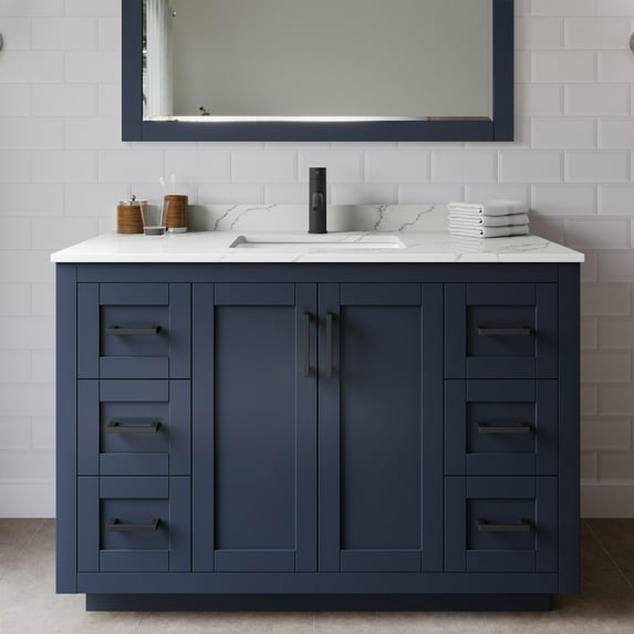 Wyndham Collection WCF292948SBBGTUNSMXX Miranda 48" Free Standing Single Basin Vanity Set