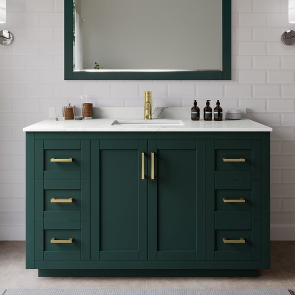 Wyndham Collection WCF292954SGDGTUNSM46 Miranda 54" Free Standing Single Basin Vanity Set