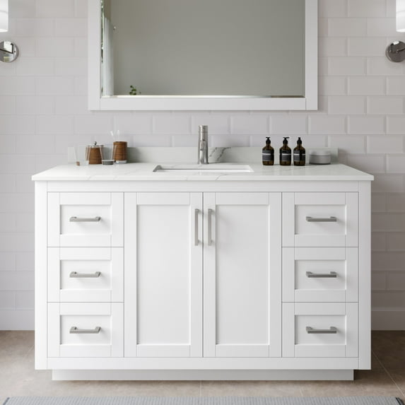 Wyndham Collection WCF292954SWHGTUNSMXX Miranda 54" Free Standing Single Basin Vanity Set