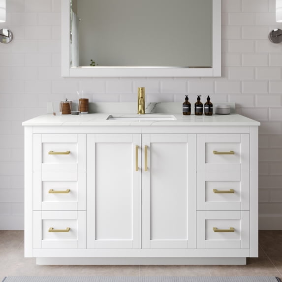 Wyndham Collection WCF292954SWGGTUNSMXX Miranda 54" Free Standing Single Basin Vanity Set