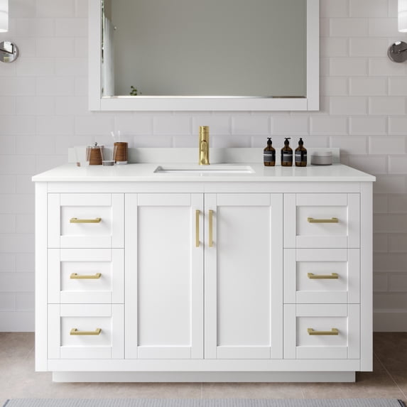 Wyndham Collection WCF292954SWGWQUNSMXX Miranda 54" Free Standing Single Basin Vanity Set