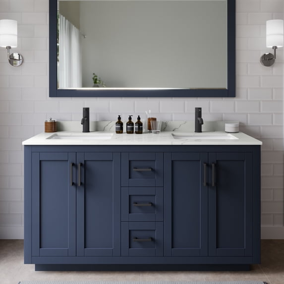 Wyndham Collection WCF292960DBBGTUNSM58 Miranda 60" Free Standing Double Basin Vanity Set