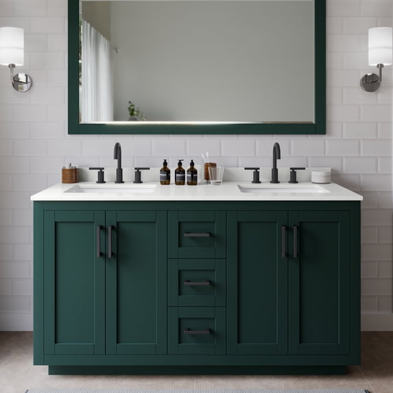Wyndham Collection WCF292960DGKWQUS3M58 Miranda 60" Free Standing Double Basin Vanity Set