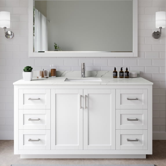 Wyndham Collection WCF292960SWHGTUNSMXX Miranda 60" Free Standing Single Basin Vanity Set