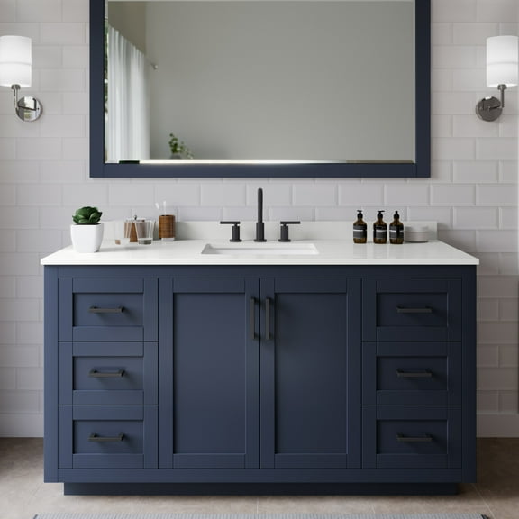 Wyndham Collection Wcf292960s-Qtz-Us3m58 Miranda 60" Free Standing Single Basin Vanity Set