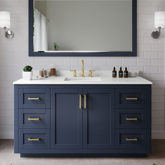 Wyndham Collection WCF292960SBLWQUS3M58 Miranda 60" Free Standing Single Basin Vanity Set