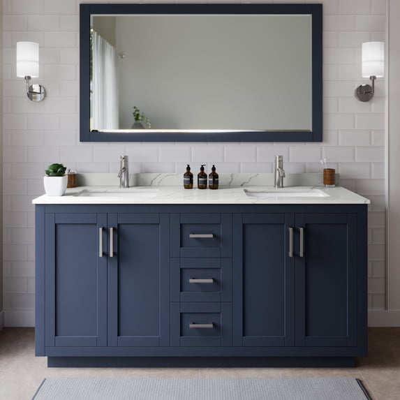Wyndham Collection WCF292966DBNGTUNSM58 Miranda 66" Free Standing Double Basin Vanity Set