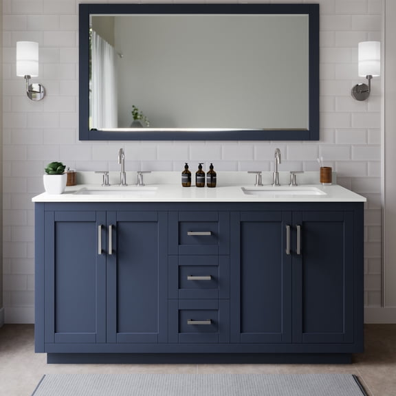Wyndham Collection WCF292966DBNWQUS3MXX Miranda 66" Free Standing Double Basin Vanity Set