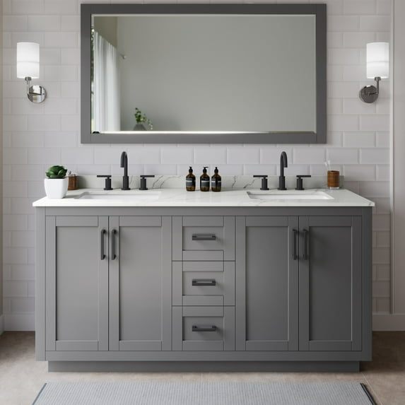 Wyndham Collection Wcf292966d-Qtz-Us3mxx Miranda 66" Free Standing Double Basin Vanity Set