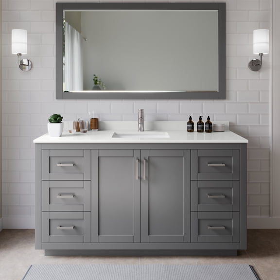 Wyndham Collection WCF292966SKGWQUNSM58 Miranda 66" Free Standing Single Basin Vanity Set