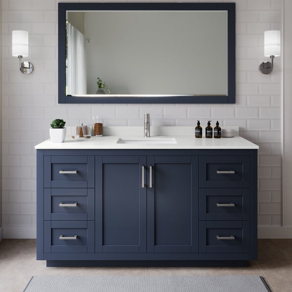 Wyndham Collection WCF292966SBNWQUNSM58 Miranda 66" Free Standing Single Basin Vanity Set