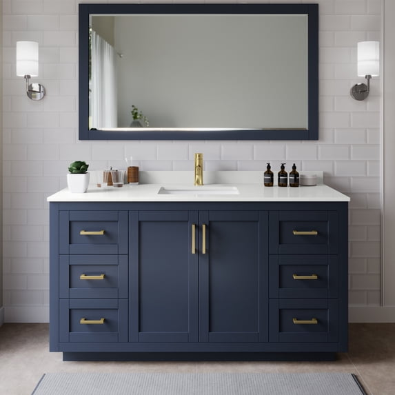 Wyndham Collection WCF292966SBLWQUNSM58 Miranda 66" Free Standing Single Basin Vanity Set