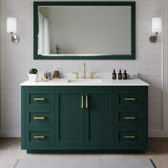 Wyndham Collection WCF292966SGDWQUS3MXX Miranda 66" Free Standing Single Basin Vanity Set