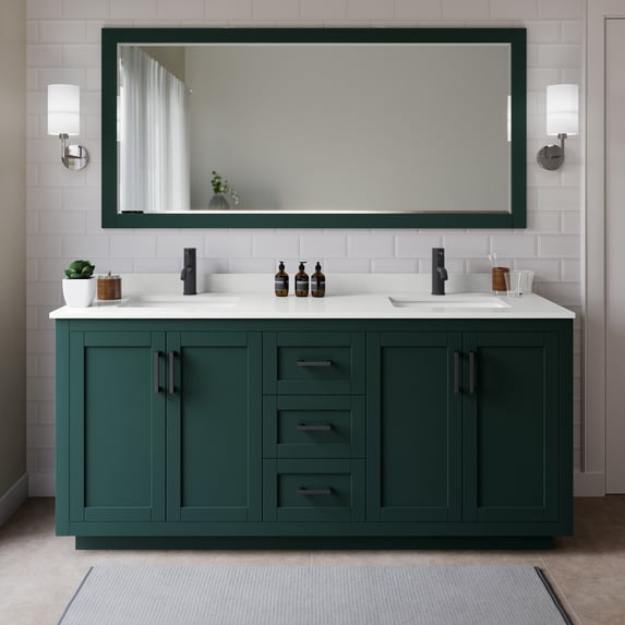 Wyndham Collection WCF292972DGKWQUNSMXX Miranda 72" Free Standing Double Basin Vanity Set