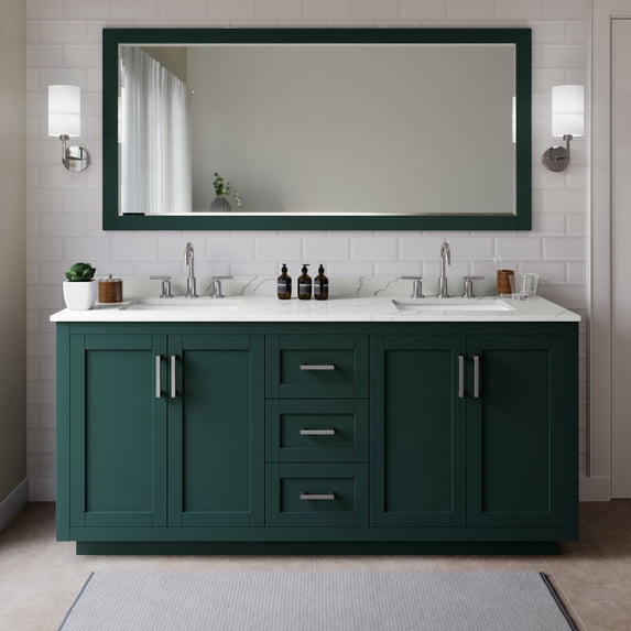 Wyndham Collection WCF292972DGEGTUS3M70 Miranda 72" Free Standing Double Basin Vanity Set